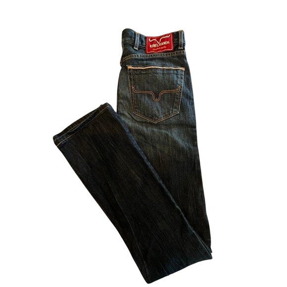 Kimes Ranch Jeans Mens 30x36 Roger Mid Low Rise Slim Bootcut - Picture 9 of 9